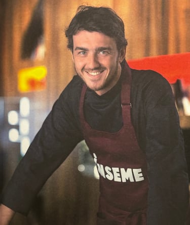 Alexis Vergnory adulte tenue de cuisinier, emission culinaire France 3 Corse