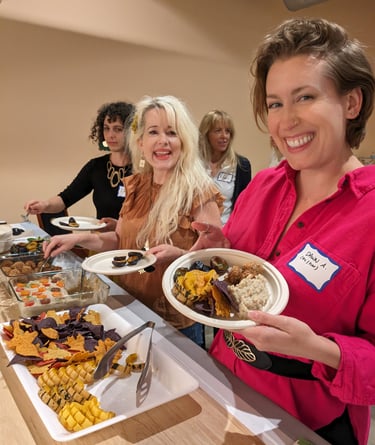 delicata squash at networking event, healthy Portland catering gluten free dairy-free vegan