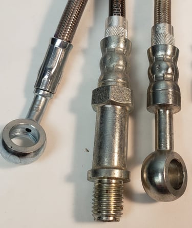 stainless braided brake hoses made to order to custom lengths by the brake experts at 260-426-3331