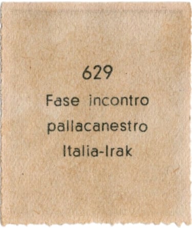 Pallacanestro Albosport Editrice Didasco 629 Itlaly vs Iraq (Back)