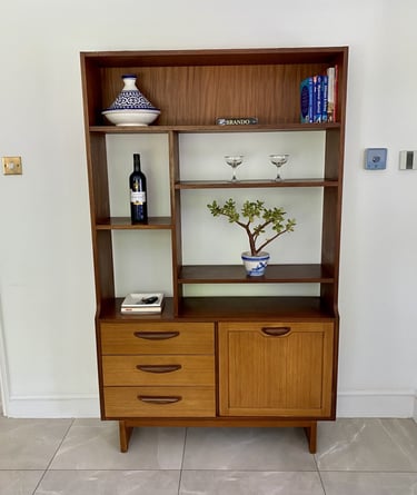 Mid-Century Modern room divider, functional and stylish, blending contemporary and vintage interior design.