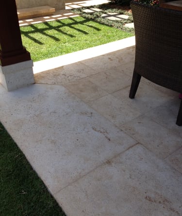 Stone flooring outside