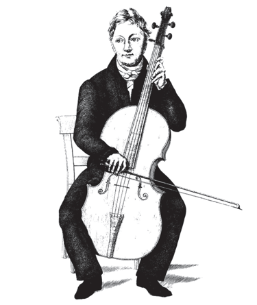 Romberg plays the cello with no endpin