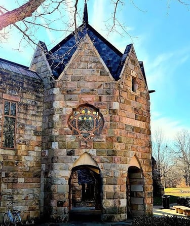 Sewanee - McClurg Dining Hall complete with flags representing kingdoms from times long past