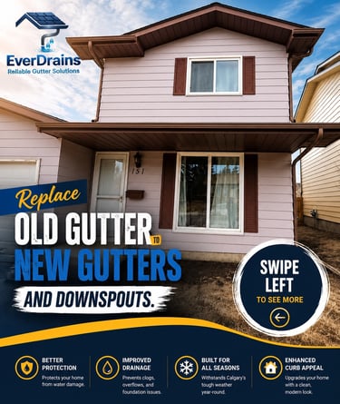 New seamless gutters installed by EverDrains