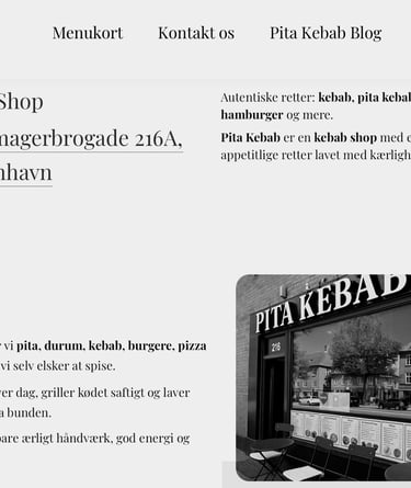 Modern Pita Kebab Shop website built with Hostinger Website Builder