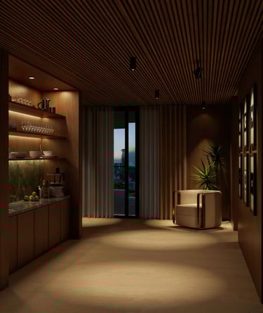 Contemporary hallway cabinetry interior Dubai