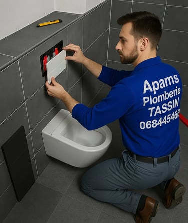 remplacement mecanisme chasse toilette wc suspendu plombier tassin 69160