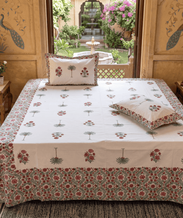 Shop King Size Double Bedsheets - Jaipur Cotton Factory