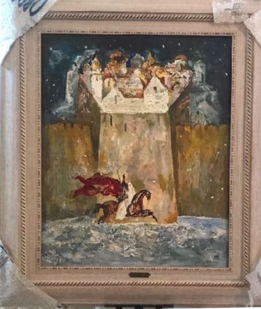 pintura de maría plakhova sobre un cuento ruso