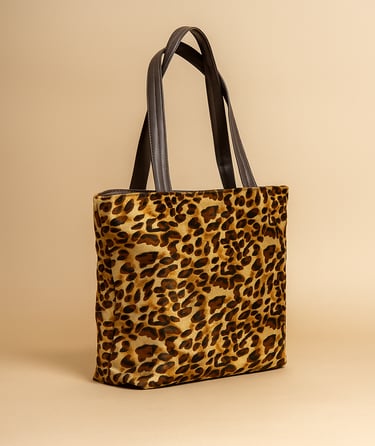 Golden velvet tote bag - vegan luxury handbag for women