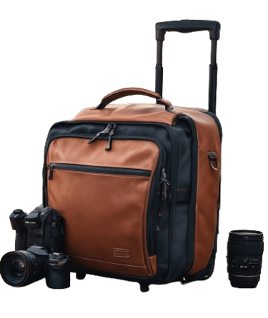 leather trolley bags with handles and wheels