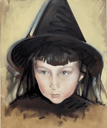 Young girl in a pointy hat