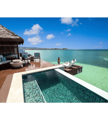 Sandals Resort St Lucian over the water bungalows 