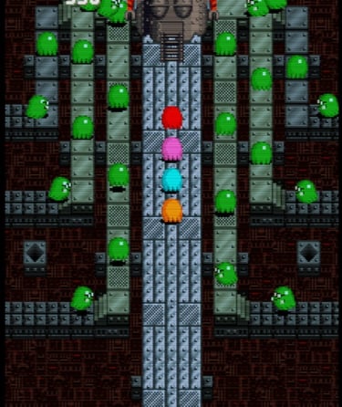 Pac-Man Arrangement: The Ghost-clone Engine