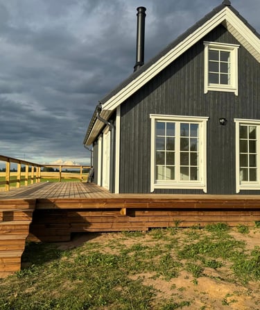 skydinis karkasinis namas Sakndinavija