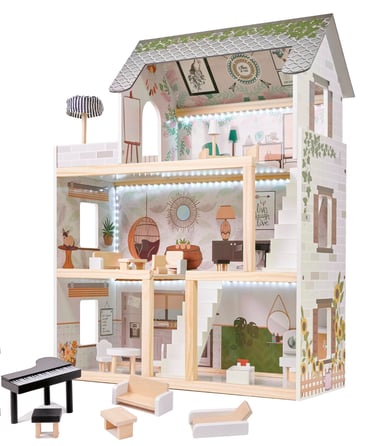 lėlių namelis su led apšvietimu