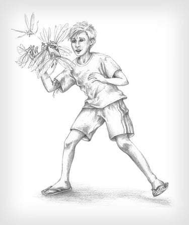 Boy losing his phone to the faeries