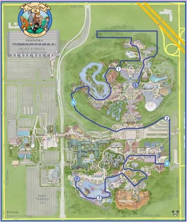 2015 runDisney Never Land 5K Course Map