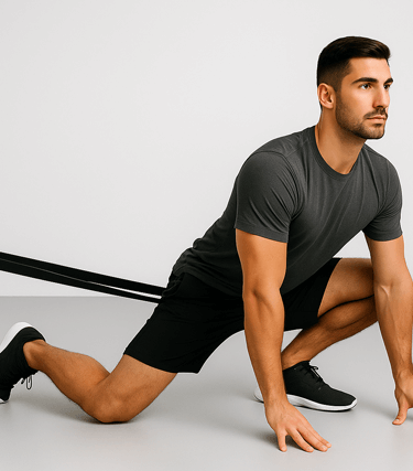 a man in a black shirt and black shorts