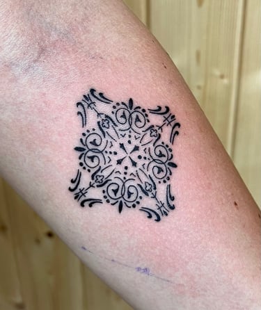 Portuguese tile tattoo 