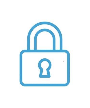 Blue padlock icon symbolizing licensed, bonded, and insured certified locksmith services