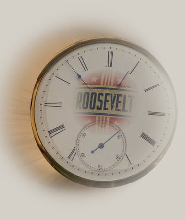 Pocket Watch & Roosevelt Pinback