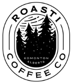 Logo for Roasti Coffee Company in Sherwood Park.