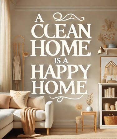 Inspiring message in cozy living room cleaned by SparkEaseCleaning in Denver