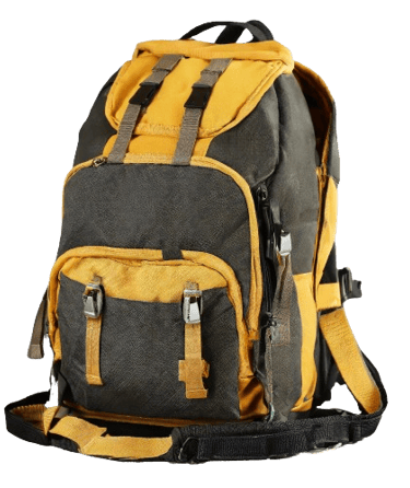 laptop backpack with yellow and grey color 