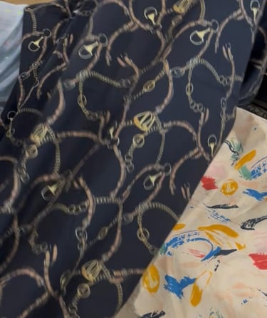 fabric design cotton satin digital print