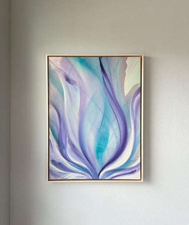 abstract painting by Anya Baboyedova inspired by natural landscapes