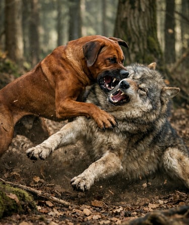 Combat loup contre chien qui gagne ?