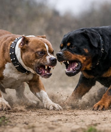 Qui gagne entre un pitbull et un rottweiler ?