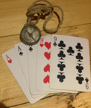 Spielkarten Kompass