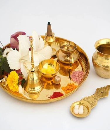 Traditional cleansed pooja essentials from Shri Shivasadguru Goushala, crafted for divine worship