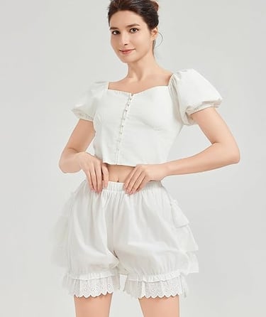 manequin en short bloomer blanche
