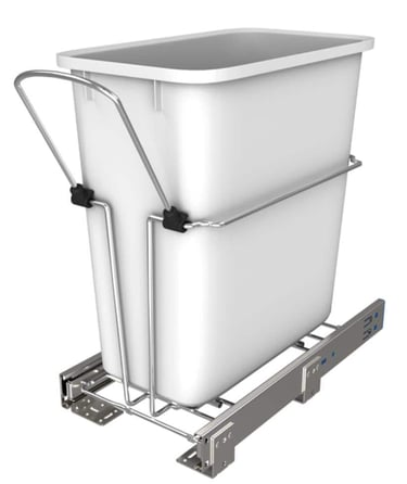 garbage pullout system to integrate in a kitchen gabinet