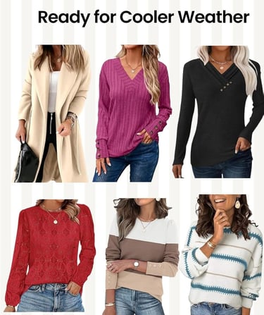 Womans long sleeve shirt sweaters and coat for fall and winter