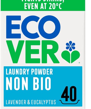 a box of ecoverce laundry powder