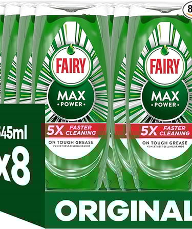 a box of fairy soap with a green and white background