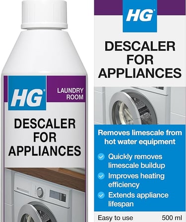 a bottle of hg descaler appliance