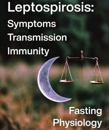  🦠 Leptospirosis: Symptoms, Transmission, Immunity, and Fasting Physiology 🌙⚖️