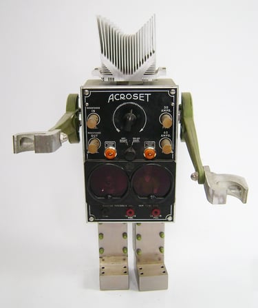 Found object robot named Meddling Kids by Santa Barbara artist Tal Avitzur.