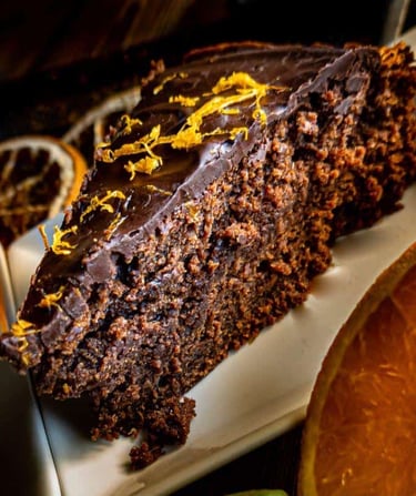 A decadent dessert that pairs rich, dark chocolate with the bright, citrusy tang of orange zest.