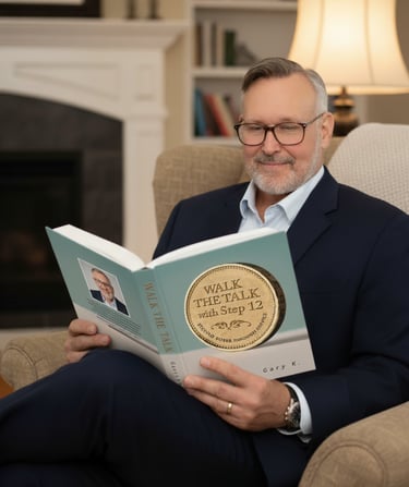 Gary K reading Walk The Talk with step 12