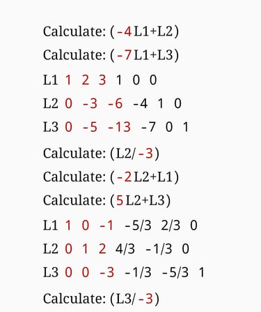 Learning inverse matrix