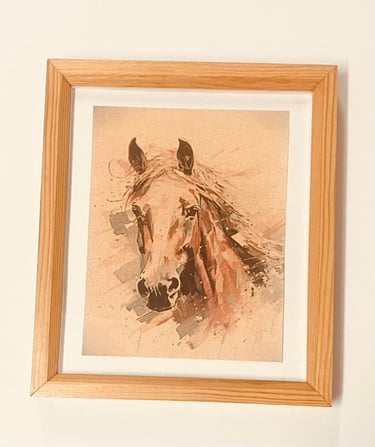 Oleo print  Wall Art . Modern Wood  Wall Art., this product is manufactured to order.