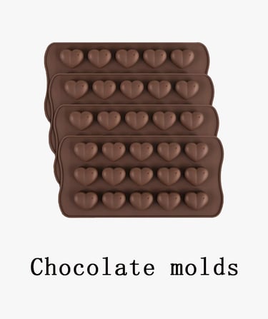 Chocolate mold product display, various styles and specifications