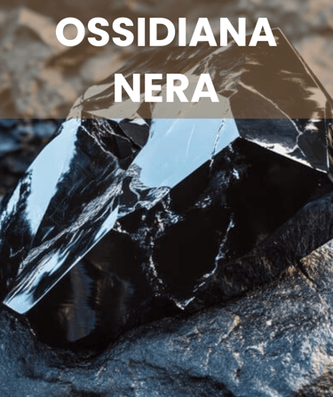 pietra cristallo ossidiana nera nicura cristalli